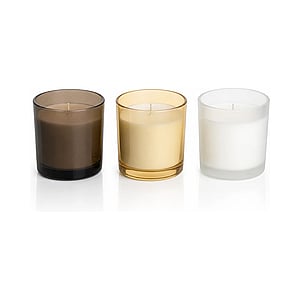 Terra Scented Candle Trio shown in a clean full product view