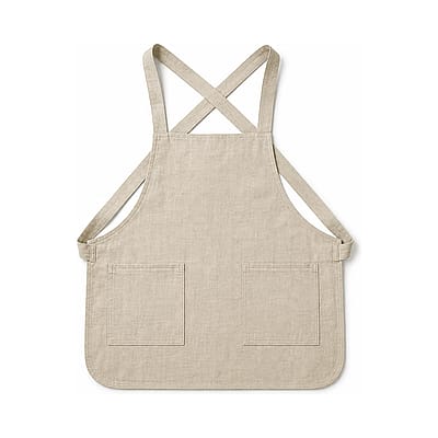 Soma Cross-Back Linen Apron shown in a clean full product view