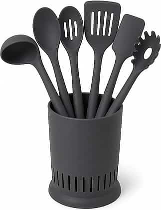 Loop Silicone Utensil Set shown in a clean full product view