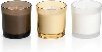 Terra Scented Candle Trio shown in a clean full product view