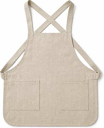 Soma Cross-Back Linen Apron shown in a clean full product view