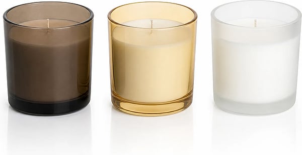 Terra Scented Candle Trio shown in a clean full product view