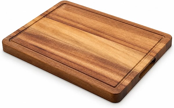 Bela Acacia Chopping Board shown in a clean full product view