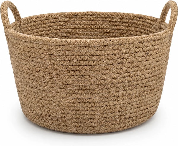 Jute Nest Storage Basket shown in a clean full product view