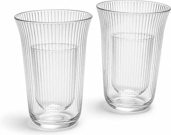Ripple Double-Wall Tumbler Pair shown in a clean full product view
